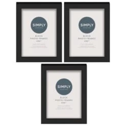 Home Furnishings Store 11 Simply Everyday 4 X 6" Block Frames 3pk - Black