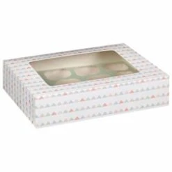 Betty Winters Large Cupcake Boxes 2pk -Home Furnishings Store 320784 4pk cupcake boxes holds 12 pastel triangles 2