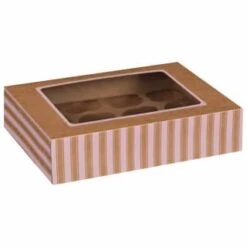 Betty Winters Large Cupcake Boxes 2pk -Home Furnishings Store 320784 4pk cupcake boxes holds 12 pink 2