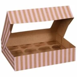 Betty Winters Large Cupcake Boxes 2pk -Home Furnishings Store 320784 4pk cupcake boxes holds 12 pink 3