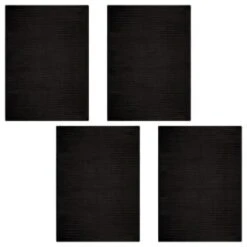 B&M Ribbed Tea Towels 4pk - Black -Home Furnishings Store 364862 4pk ribbed tea towels black group