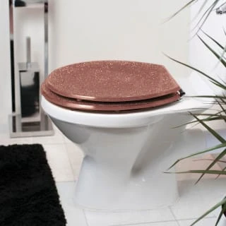 B&M Rose Gold Glitter Toilet Seat 1 B&M Rose Gold Glitter Toilet Seat