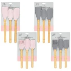 B&M Betty Winters Silicone Utensils 3pk - Grey -Home Furnishings Store 369971 369972 3pk betty winters silicone utensils main