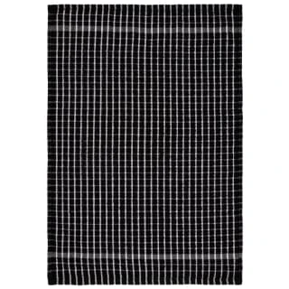 B&M Check Tea Towels - Black 3pk 4 B&M Check Tea Towels - Black 3pk - Image 4