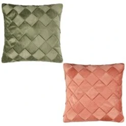 B&M Basket Weave Velvet Cushion - Sage 5 B&M Basket Weave Velvet Cushion - Sage -Home Furnishings Store 380438 380756 basket weave velvet cushion main