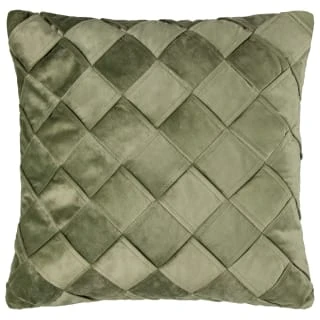 B&M Basket Weave Velvet Cushion - Sage 1 B&M Basket Weave Velvet Cushion - Sage