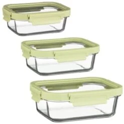 B&M Green Glass Food Container - Small 5 B&M Green Glass Food Container - Small -Home Furnishings Store 380662 380663 380664 glass food container green medium