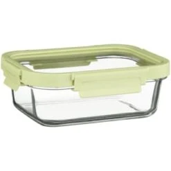 B&M Green Glass Food Container - Large