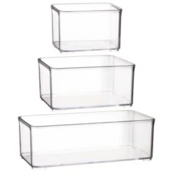 Clear Nestable Storage Tub - Large -Home Furnishings Store 385001 384979 384985 clear nestable box group 2