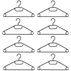 B&M Swivel Hook Hangers 8pk - Black -Home Furnishings Store 389262 home organisation 8pk swivel hook hangers black 2
