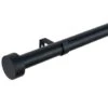 B&M Black Stud End Curtain Pole 70 - 120cm