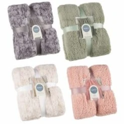 B&M Simply Two Tone Teddy Throw - Grey 9 B&M Simply Two Tone Teddy Throw - Grey -Home Furnishings Store 394924 394926 394927 394928 simply plain teddy throw group 1