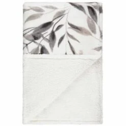 Winston Mono Leaf Sherpa Throw -Home Furnishings Store 394976 winston leaf sherpa throw mono 3