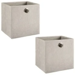 Lokken Cord Storage Cubes 2pk - Light Grey -Home Furnishings Store 395811 2pk cord lokken storage cubes light grey 3