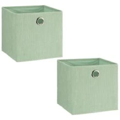 Lokken Cord Storage Cubes 2pk - Sage -Home Furnishings Store 395812 2pk lokken storage cubes sage 4