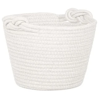 B&M Cara Rope Basket With Handle - White 1 B&M Cara Rope Basket With Handle - White