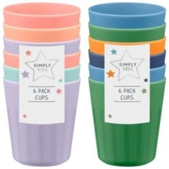 Simply Kids Colour Cups 6pk - Pastel -Home Furnishings Store 398567 398570 6pk simply kids colour cups group